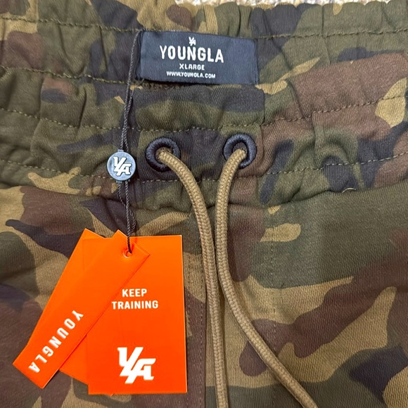 NEW! YOUNGLA - BODYBUILDING FRENCH TERRY SHORTS - CAMO - Size: XL - Picture 2 of 5
